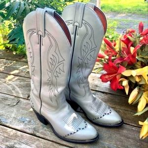 Boulet Women's Size 6 Embroidered Leather Cowboy Western Boots